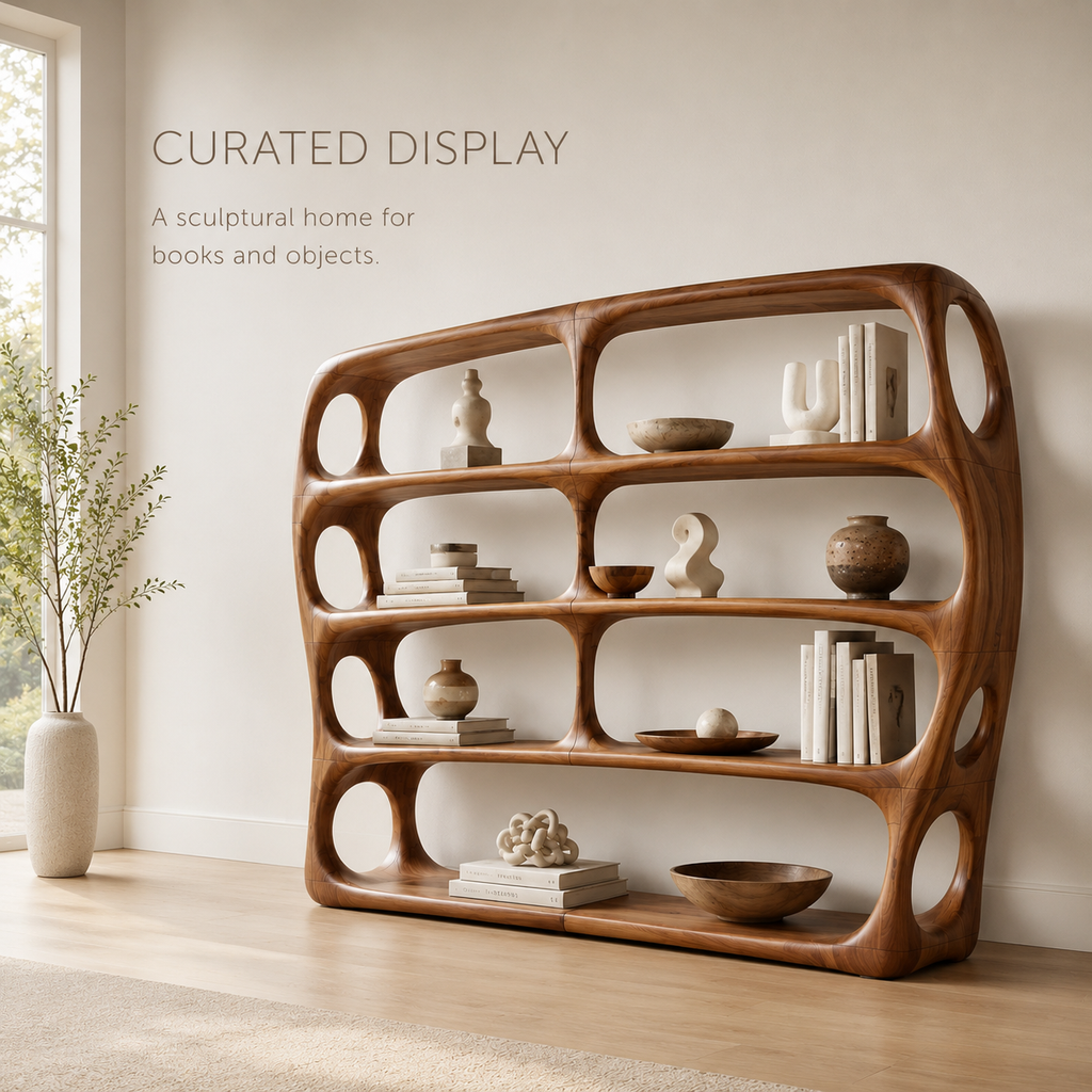 Liora Warm Walnut Bookshelf - product image 03
