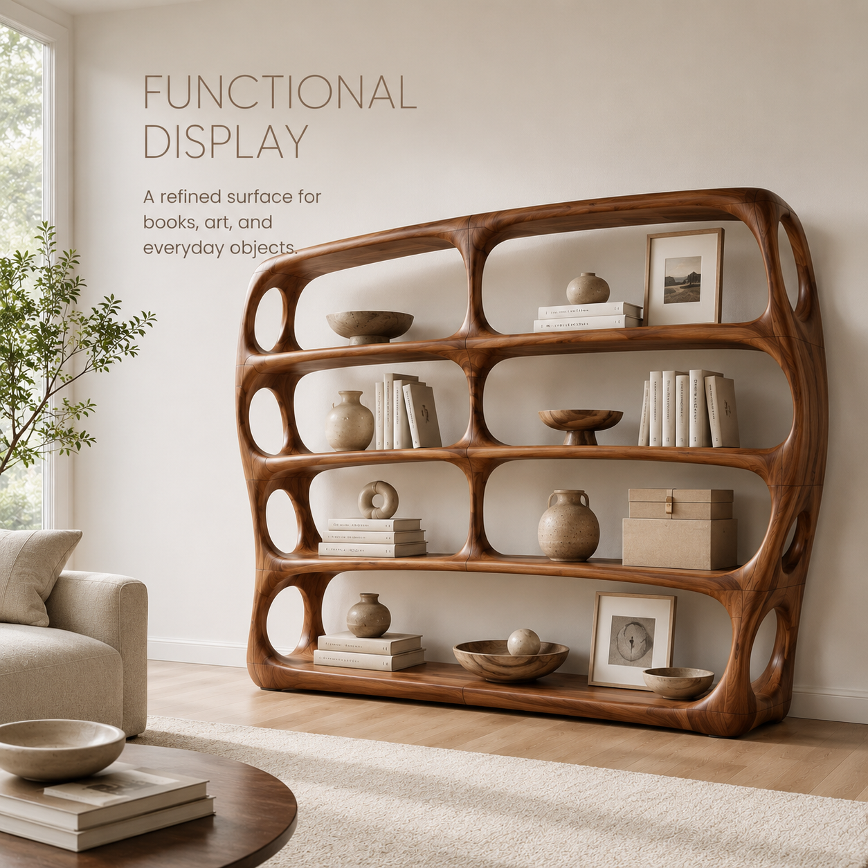 Liora Warm Walnut Bookshelf - product image 07