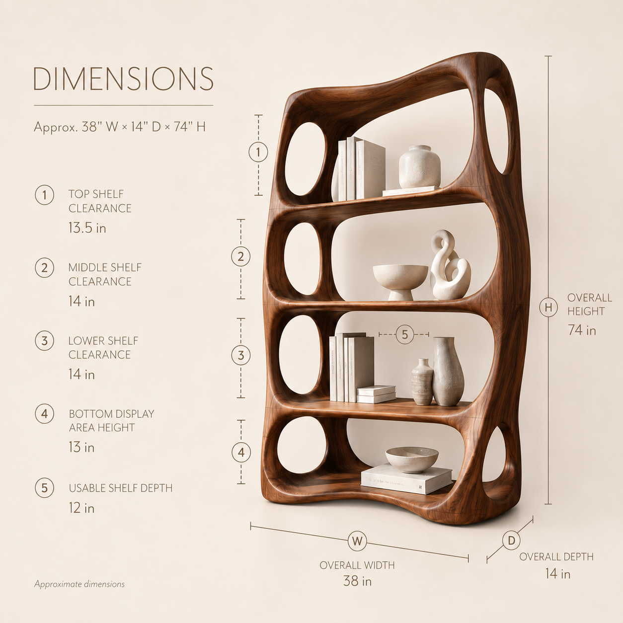 Rowan Hollow Form Bookshelf - product image 08