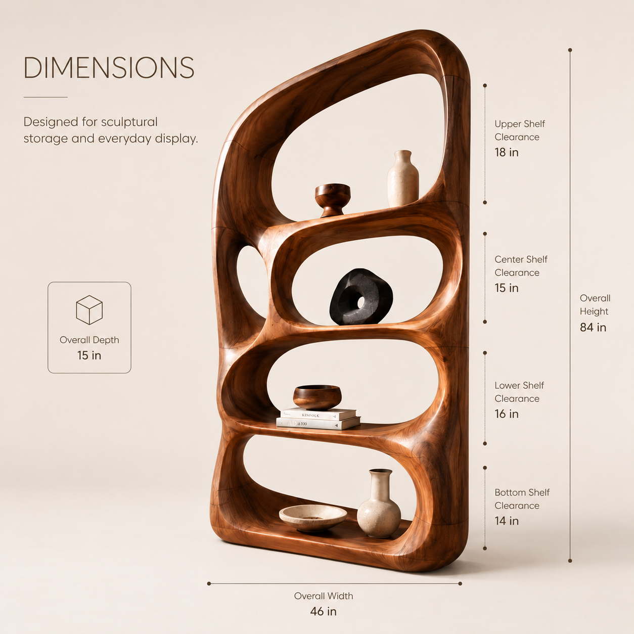 Orin Organic Modern Bookshelf - product image 08