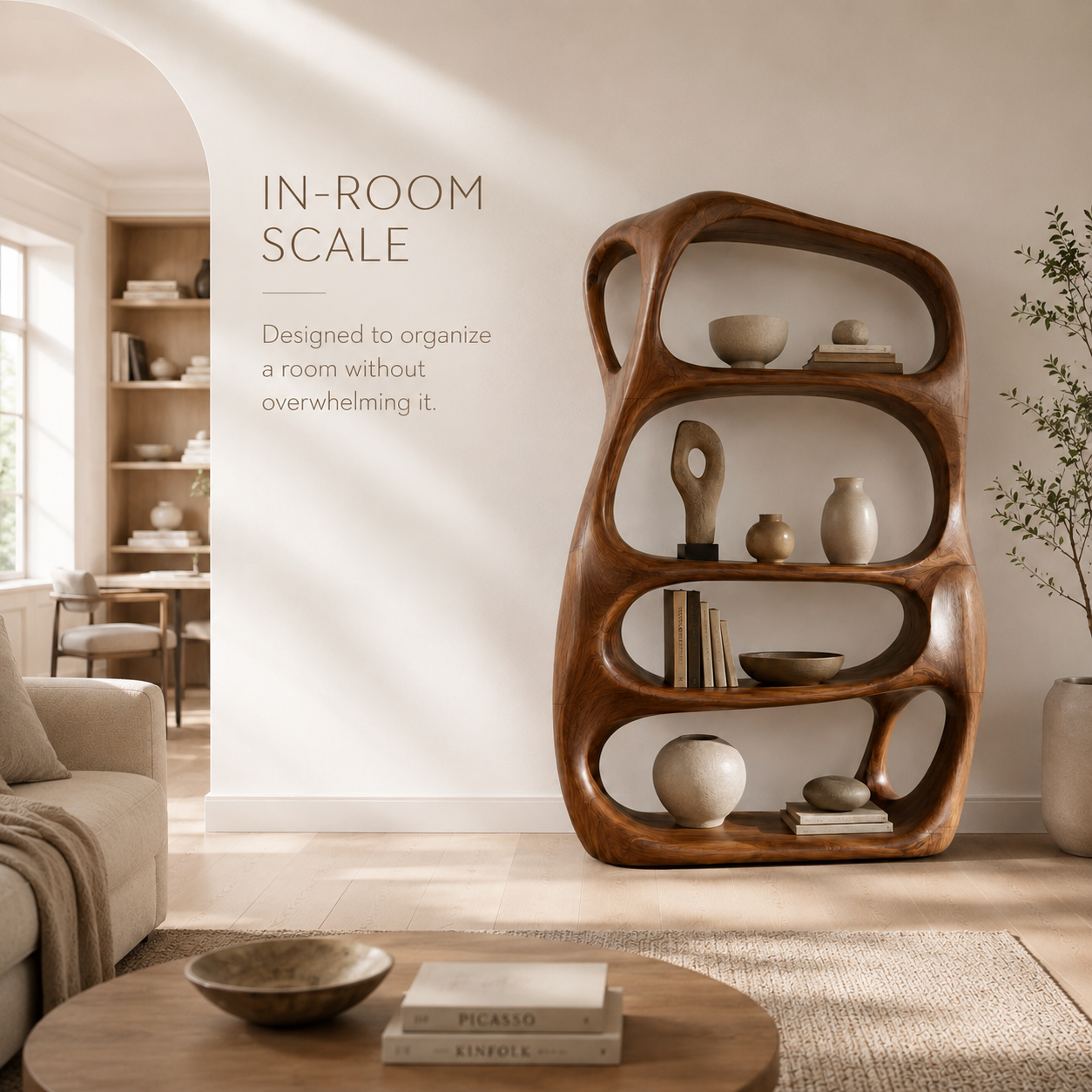 Selene Rounded Library Bookshelf - product image 05