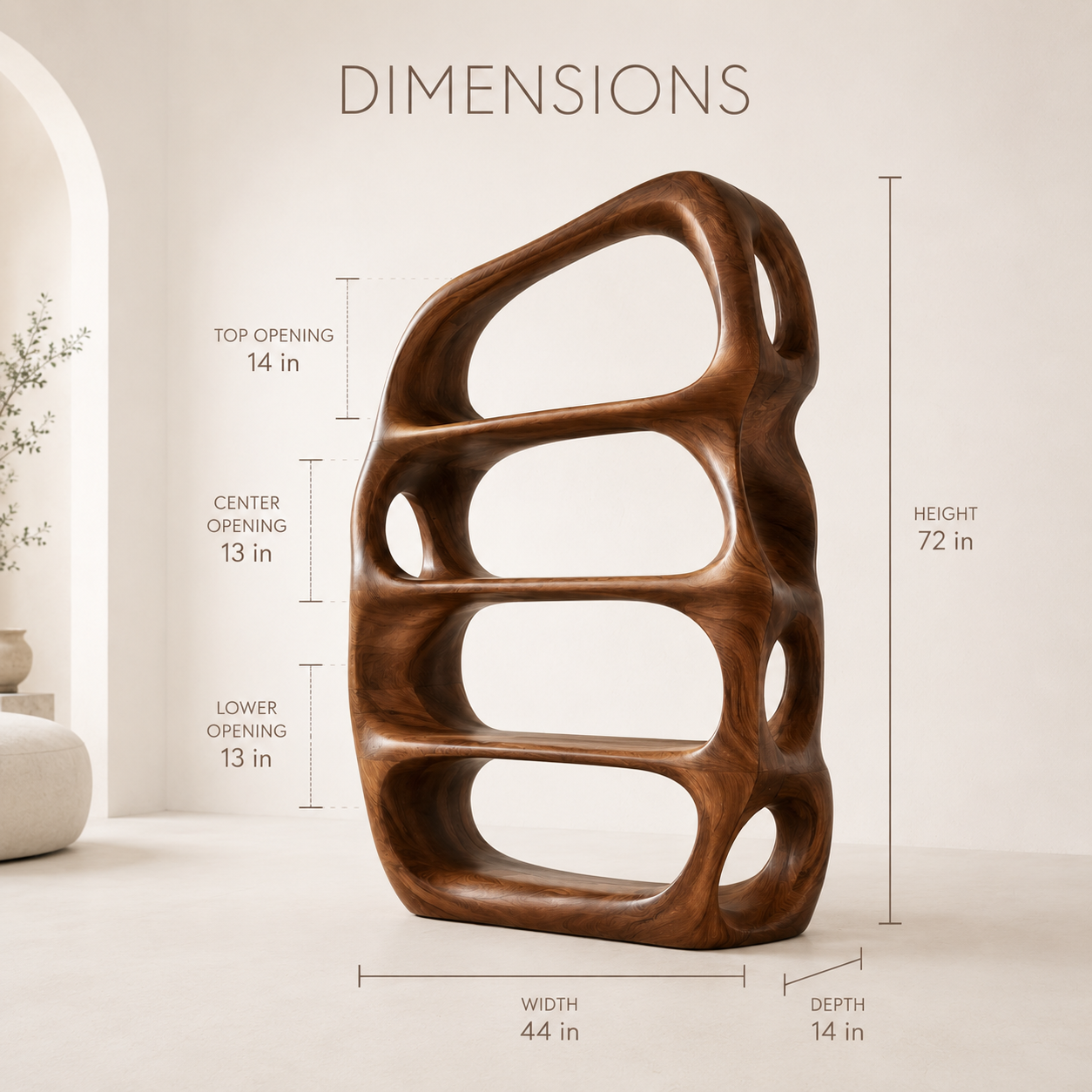 Mira Flow Wood Bookshelf - product image 09