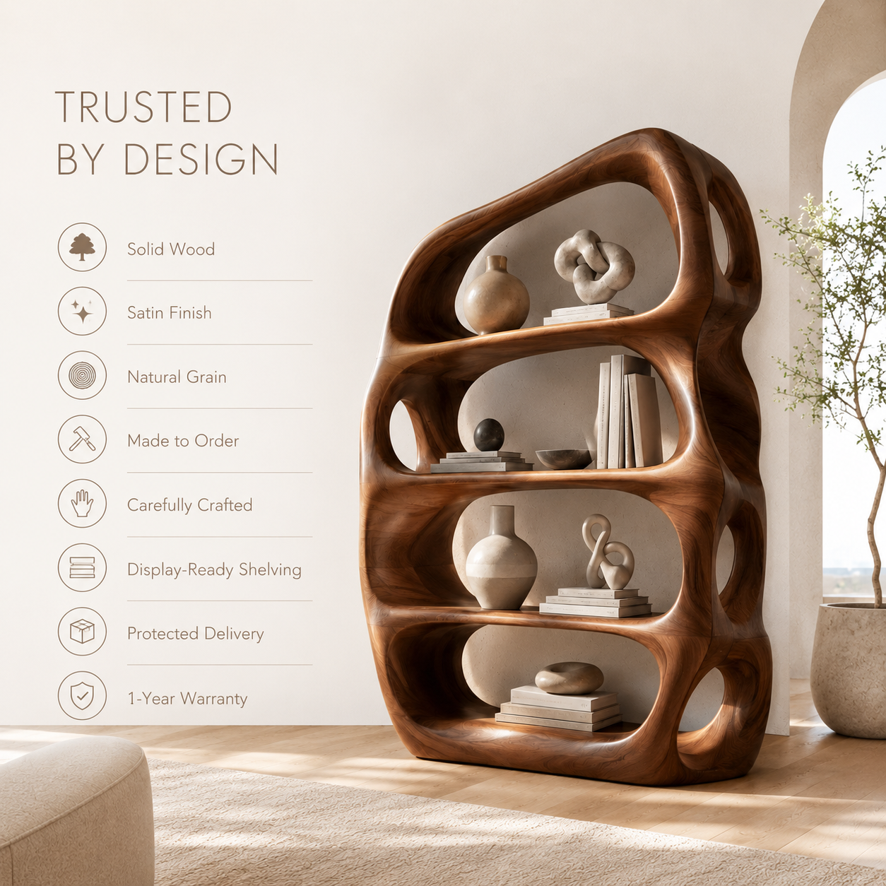 Mira Flow Wood Bookshelf - product image 10