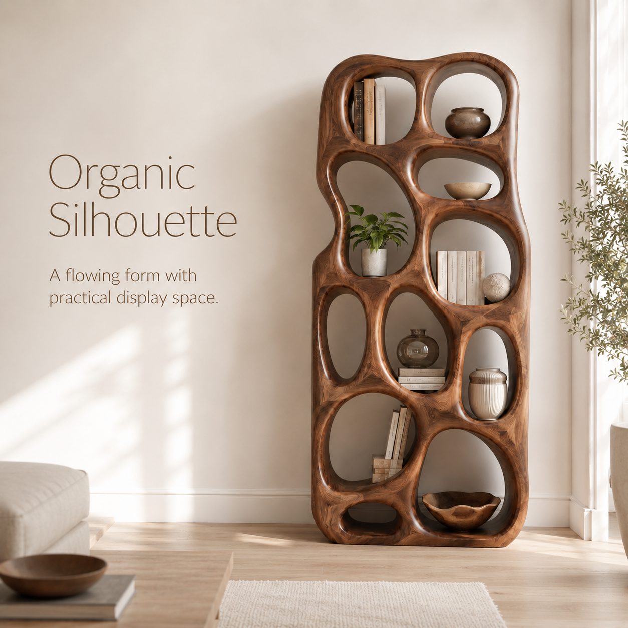 Celine Warm Modern Bookshelf - product image 03