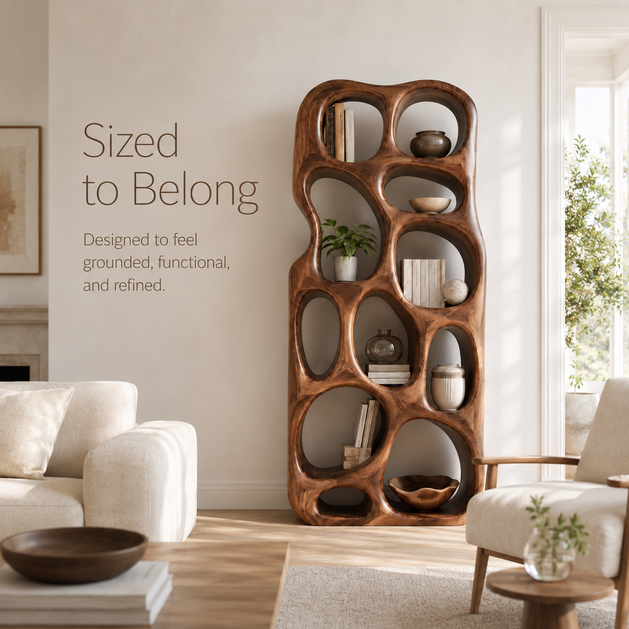 Celine Warm Modern Bookshelf - product image 04
