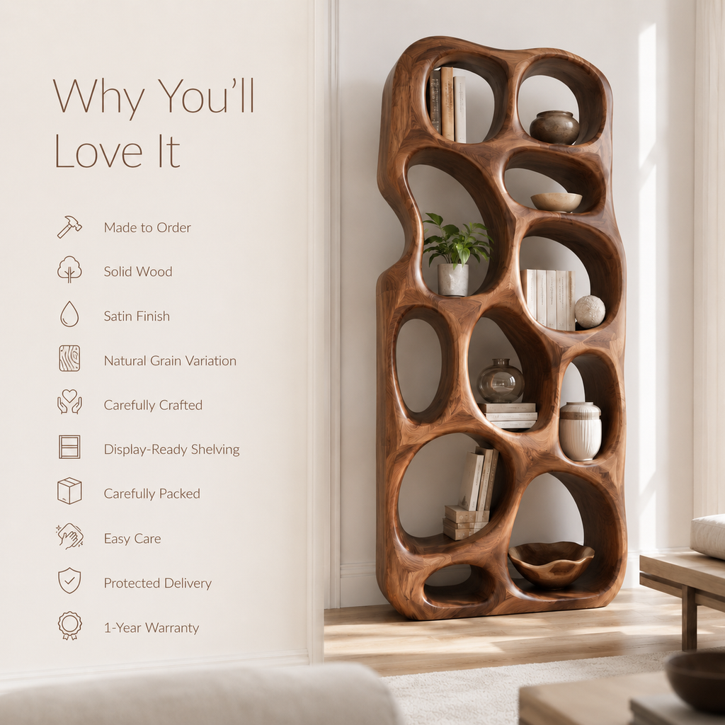Celine Warm Modern Bookshelf - product image 09