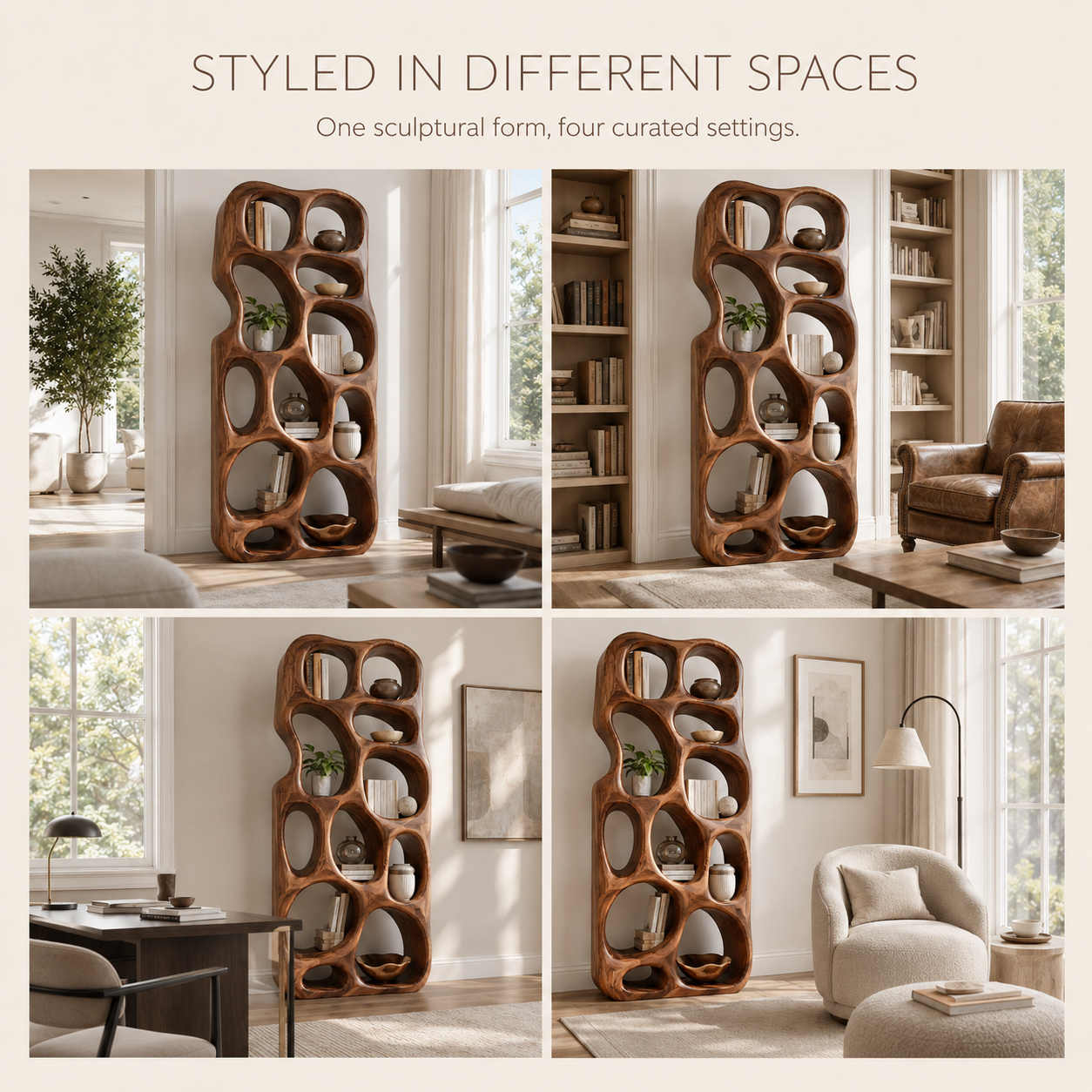 Celine Warm Modern Bookshelf - product image 10