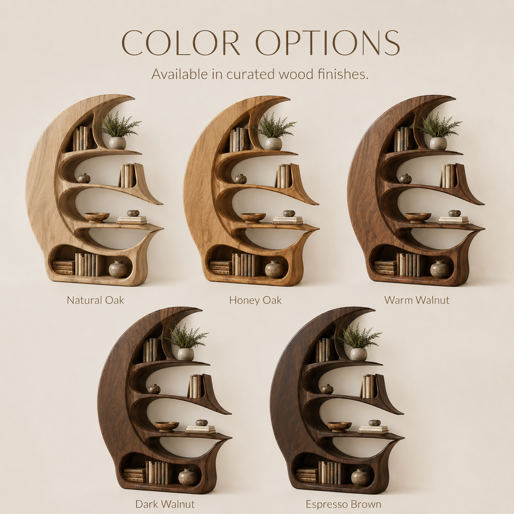 Alden Curved Wood Bookshelf - product image 10