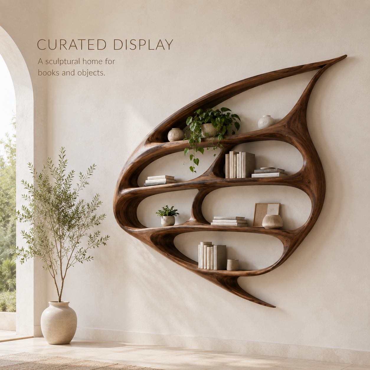Brisa Sculptural Bookcase - product image 03