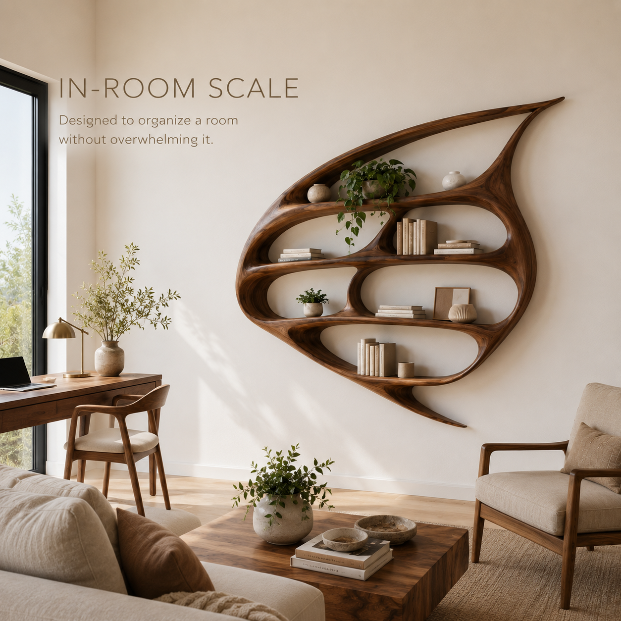 Brisa Sculptural Bookcase - product image 04