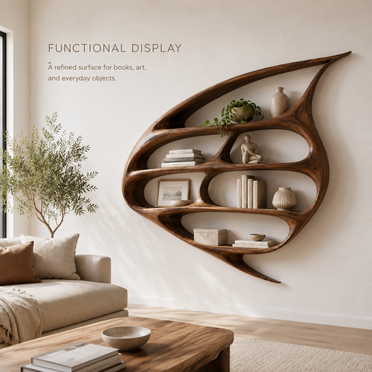 Brisa Sculptural Bookcase - product image 07