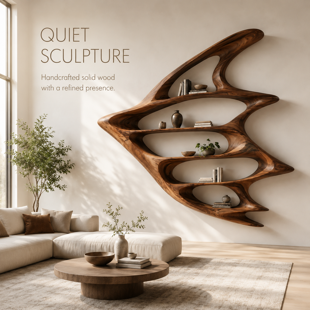 Aurelle Sculptural Bookshelf - product image 02
