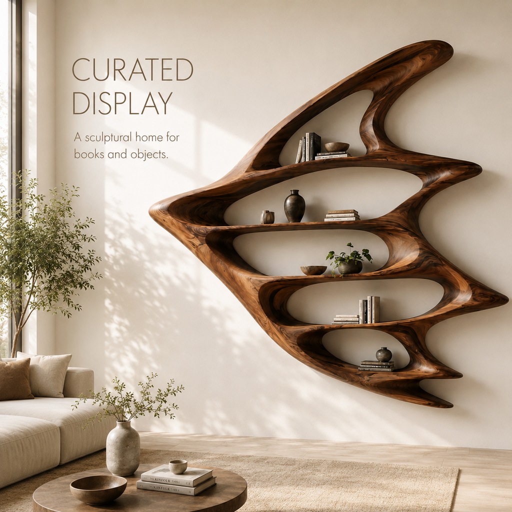 Aurelle Sculptural Bookshelf - product image 03