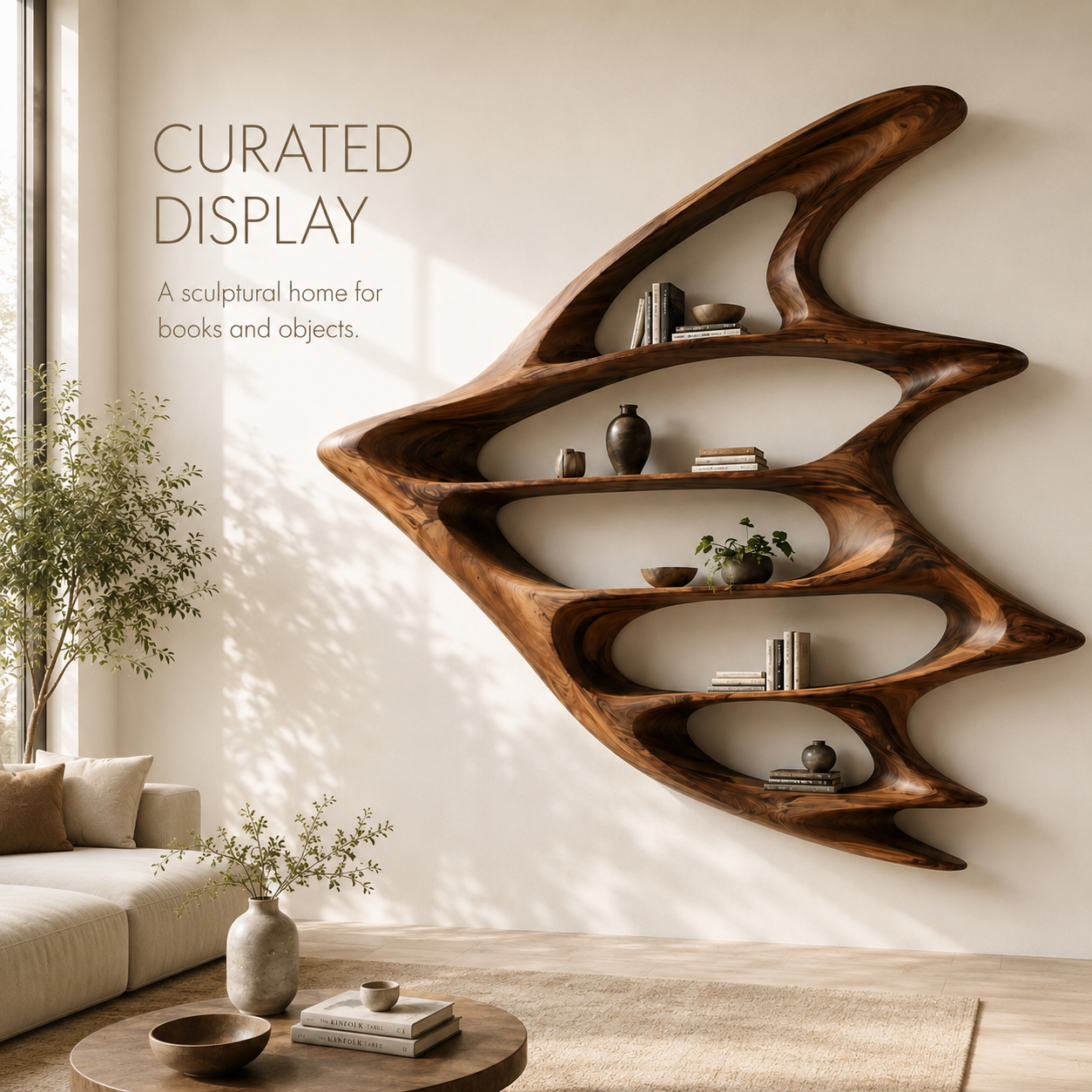 Aurelle Sculptural Bookshelf - product image 03