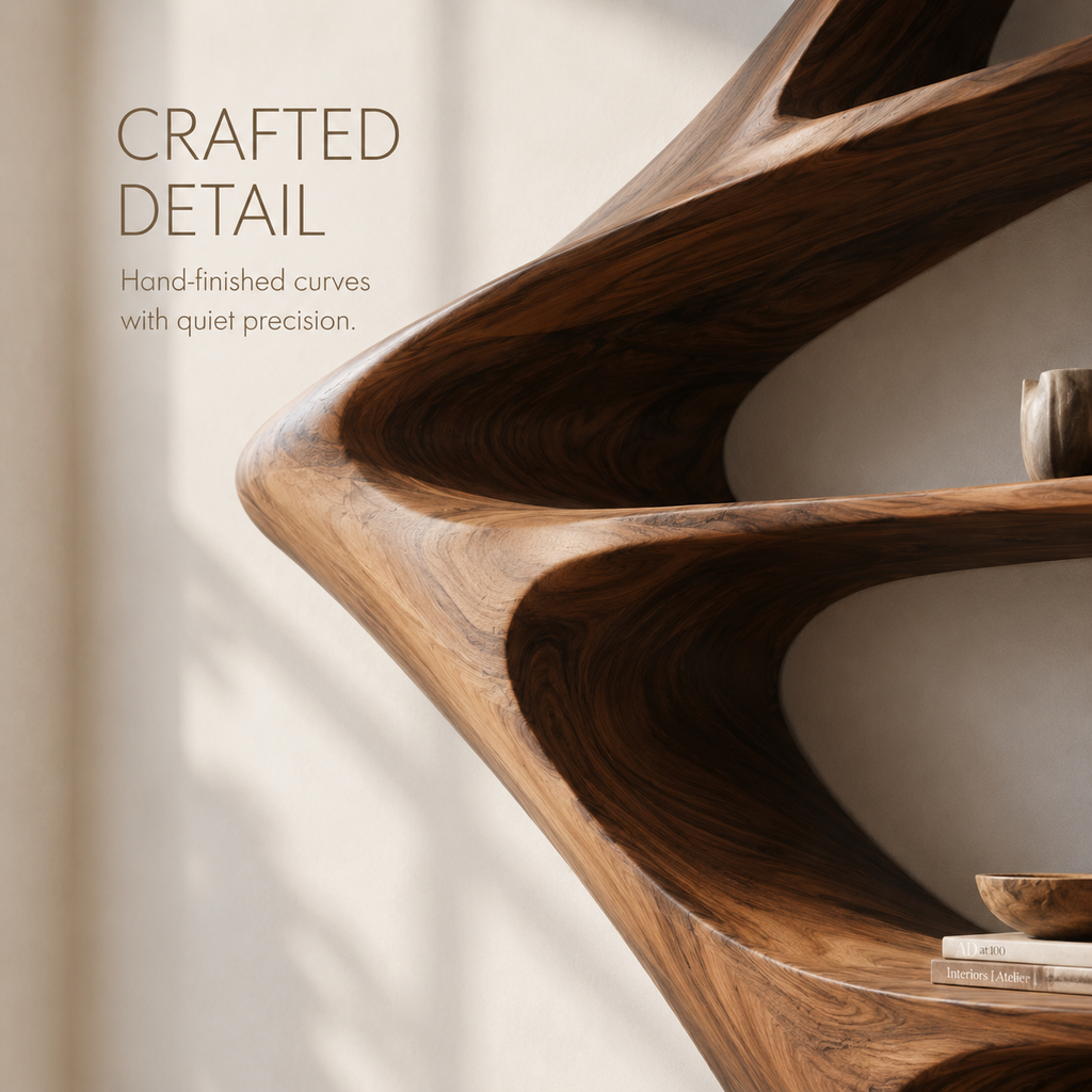 Aurelle Sculptural Bookshelf - product image 06