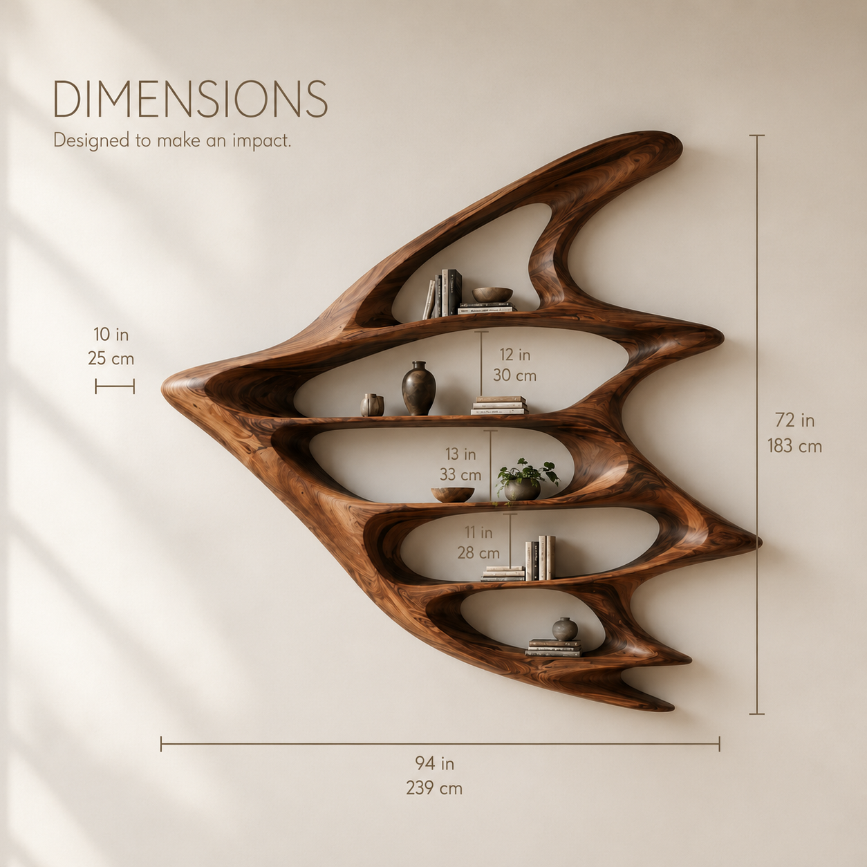 Aurelle Sculptural Bookshelf - product image 08