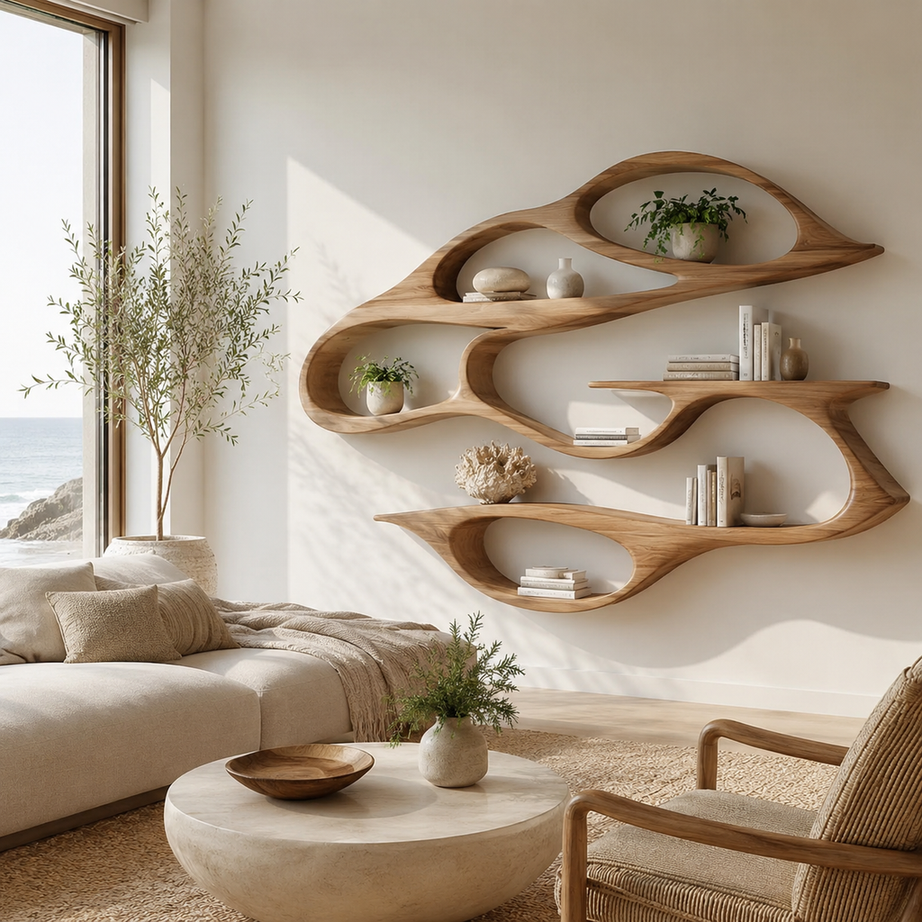 Marin Curved Display Bookshelf - main view