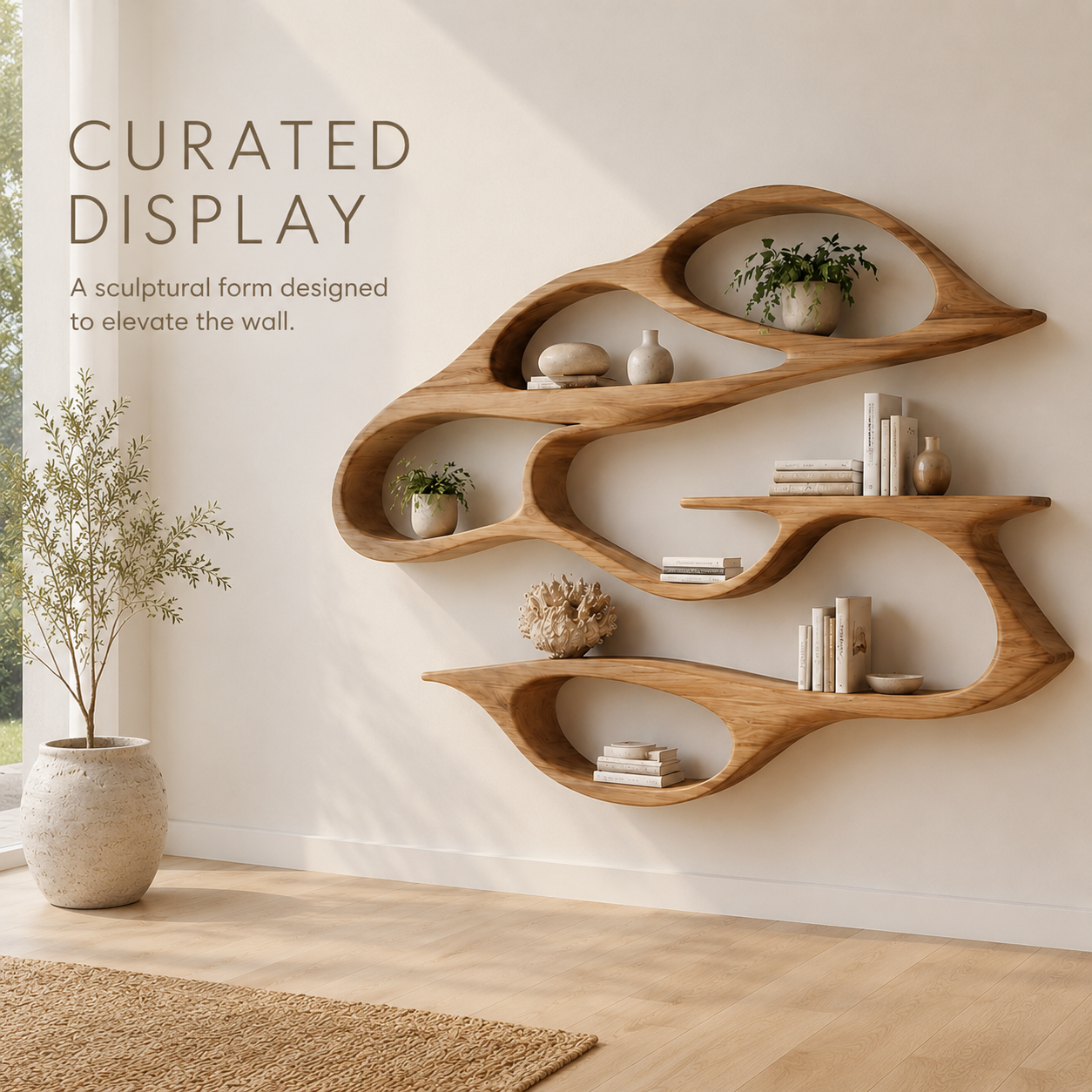 Marin Curved Display Bookshelf - product image 03