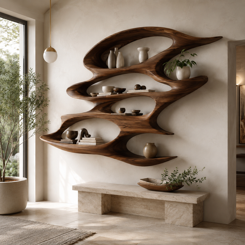 Caldera Organic Wood Bookshelf - main view