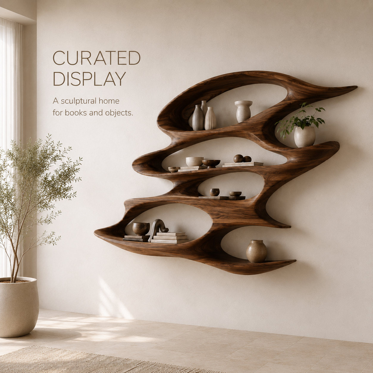 Caldera Organic Wood Bookshelf - product image 04