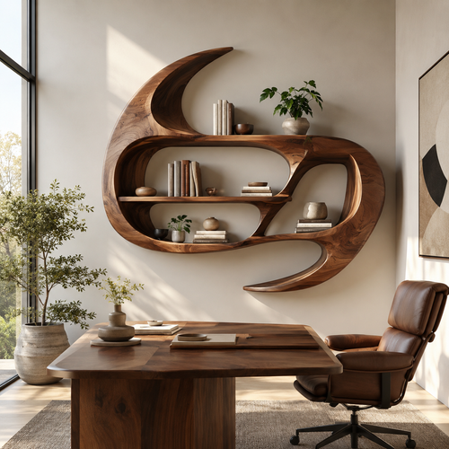 Liora Warm Walnut Bookshelf - main view