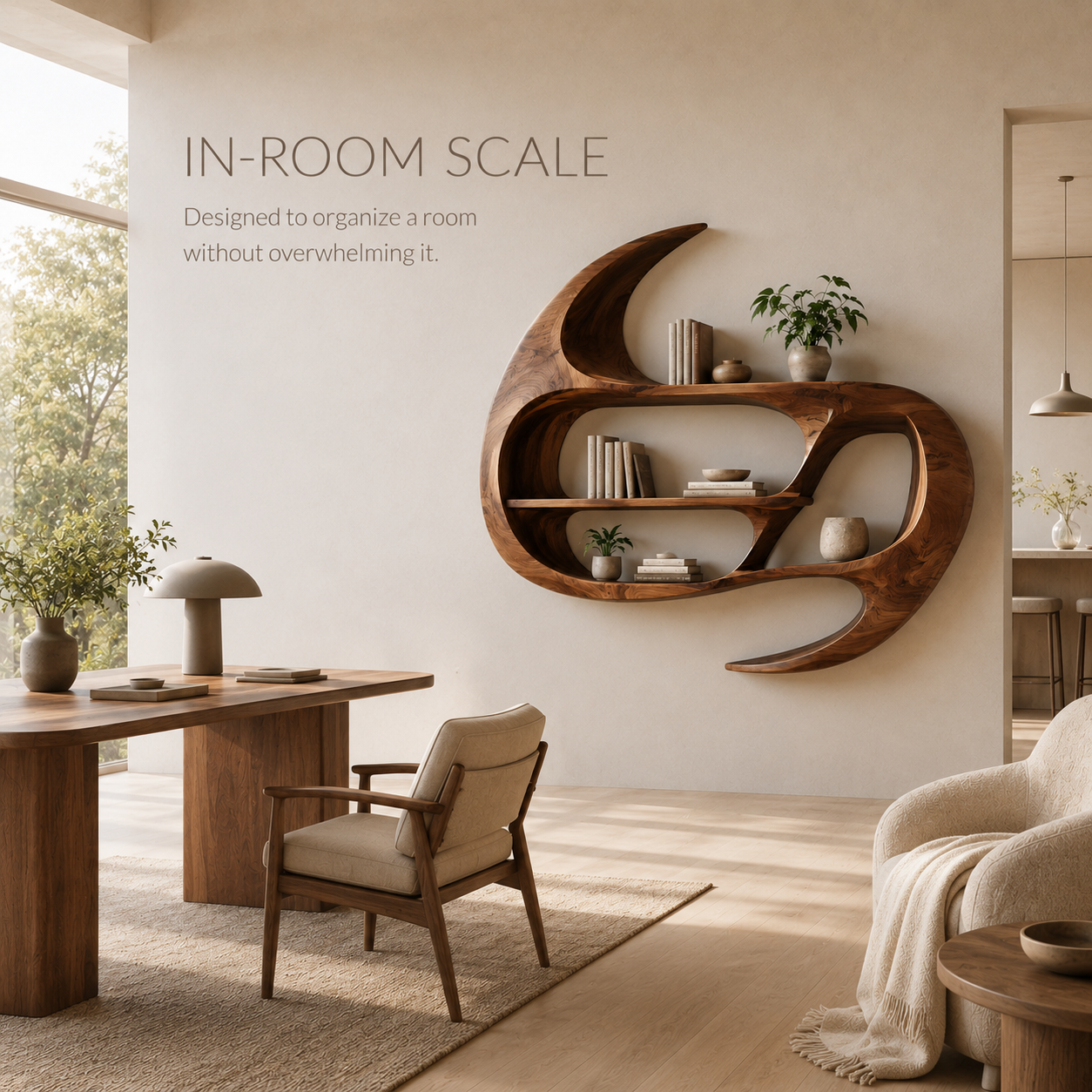Liora Warm Walnut Bookshelf - product image 05
