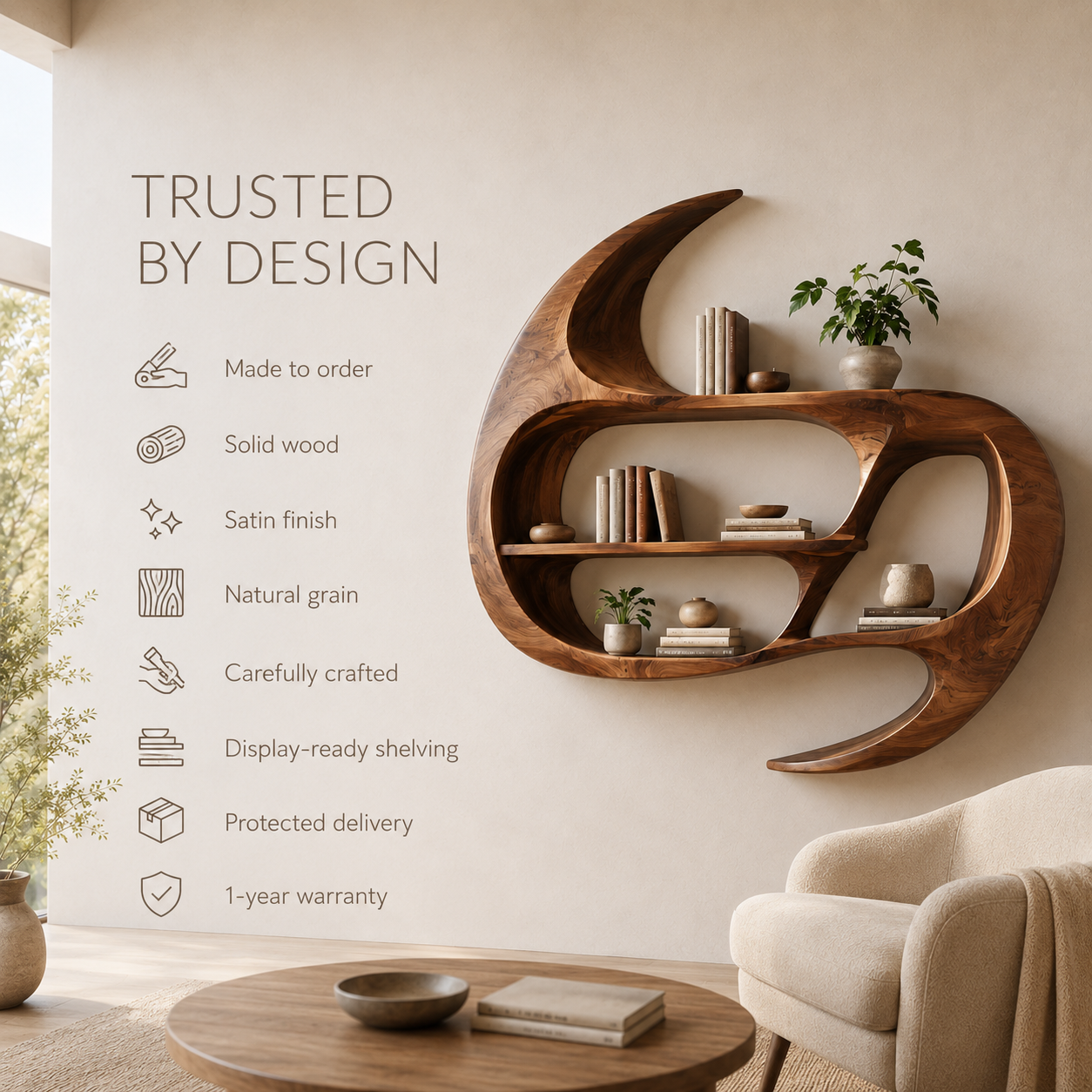 Liora Warm Walnut Bookshelf - product image 10