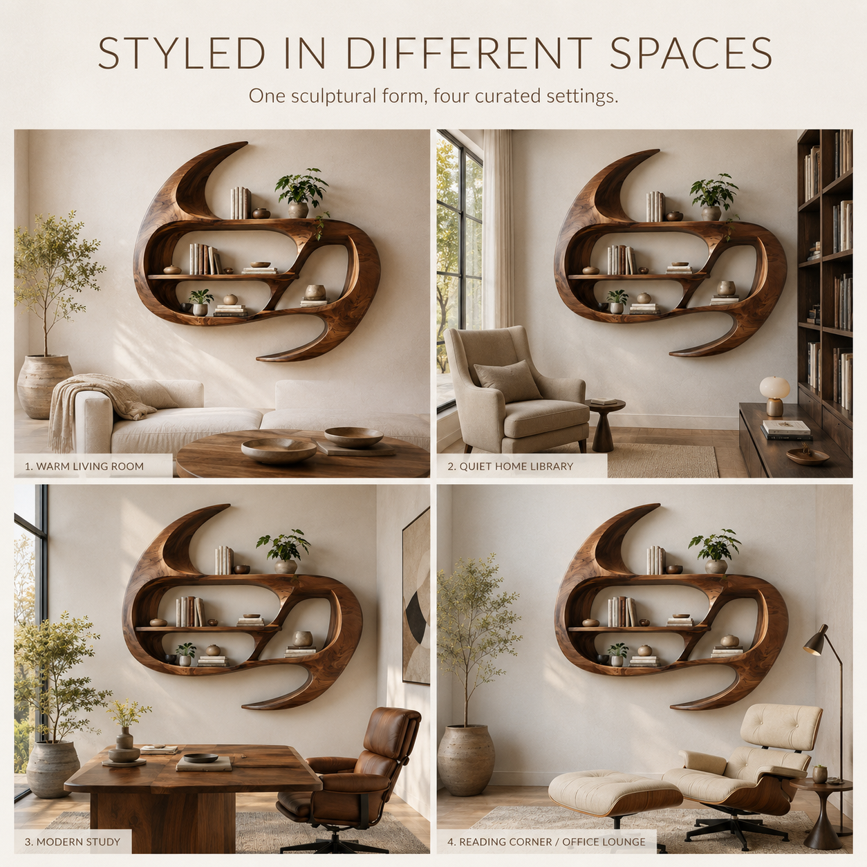 Liora Warm Walnut Bookshelf - product image 11