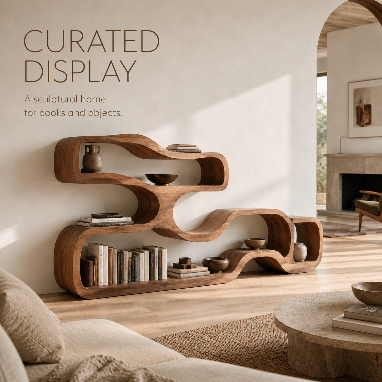 Selene Rounded Library Bookshelf - product image 03