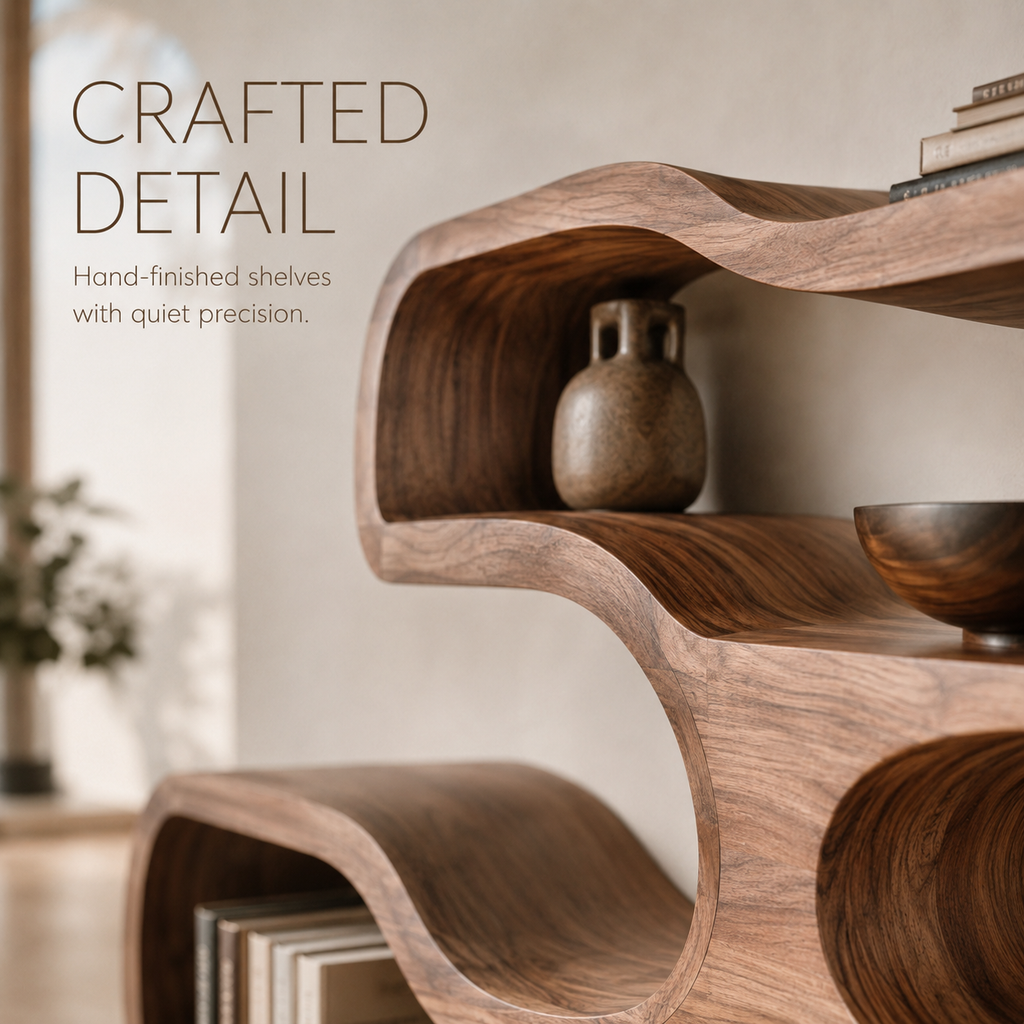 Selene Rounded Library Bookshelf - product image 06