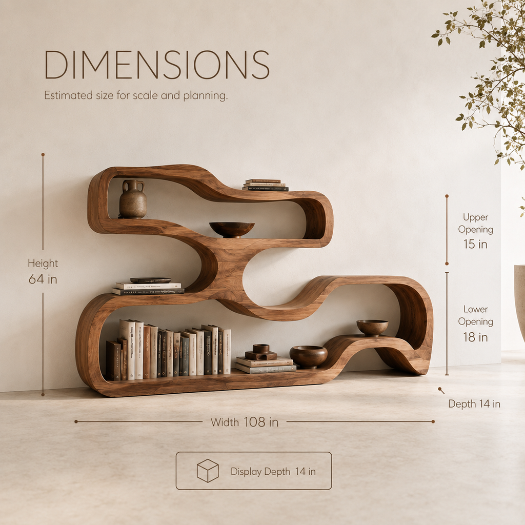 Selene Rounded Library Bookshelf - product image 08