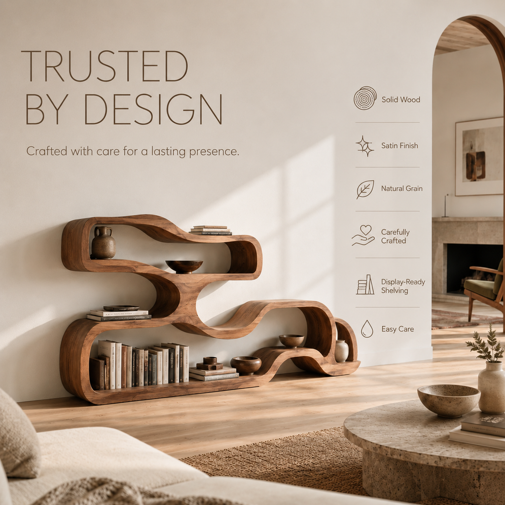 Selene Rounded Library Bookshelf - product image 09