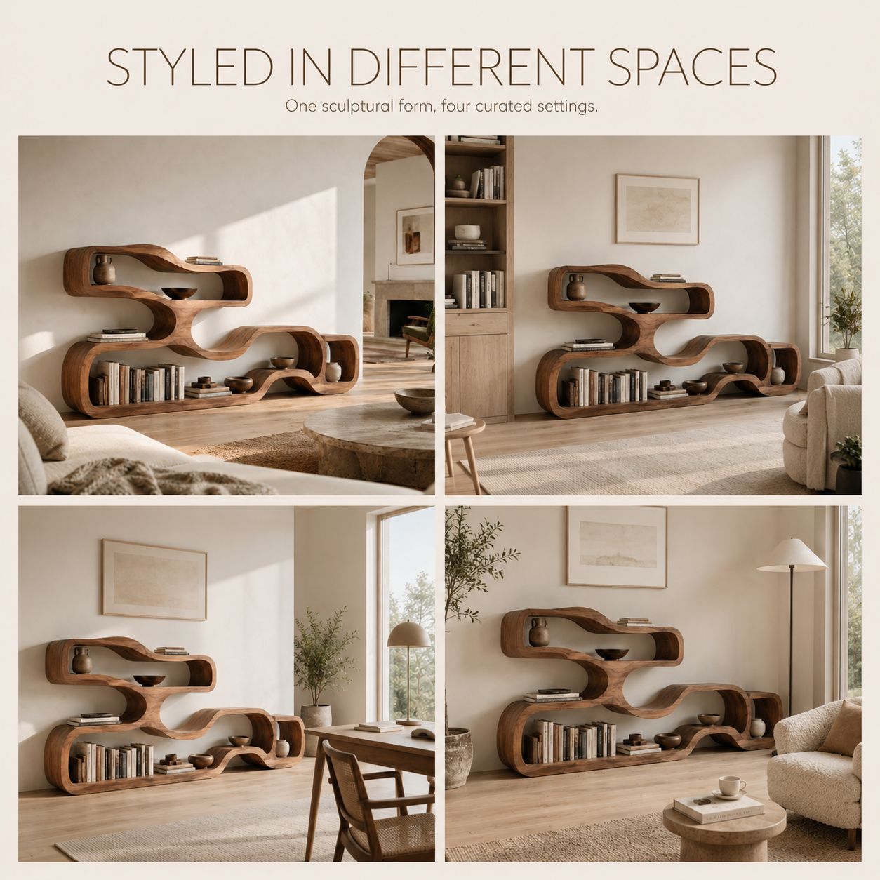Selene Rounded Library Bookshelf - product image 10