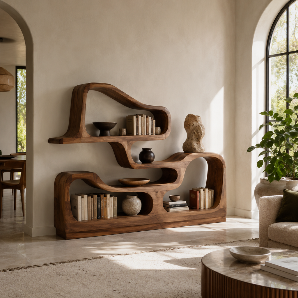 Vale Sculptural Bookshelf - main view