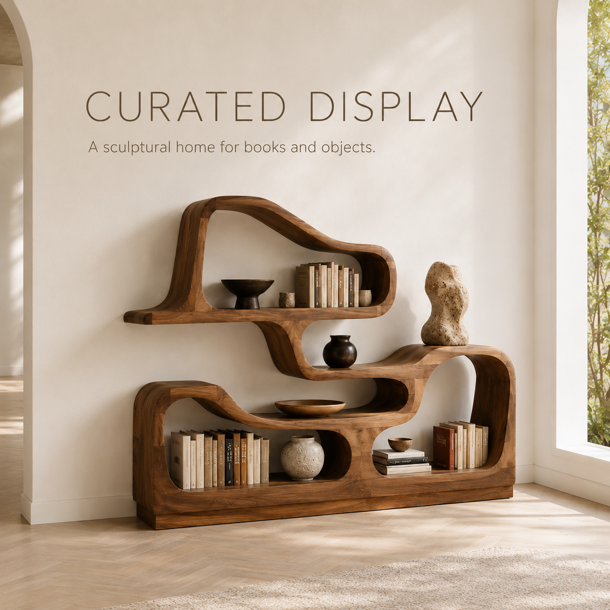 Vale Sculptural Bookshelf - product image 03