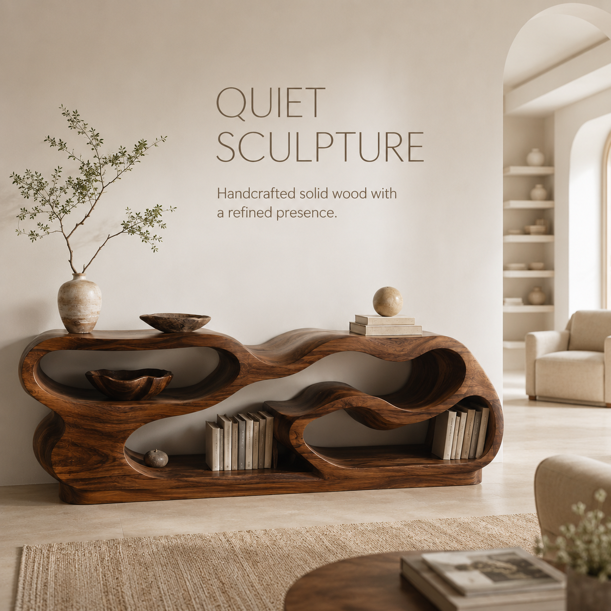 Celine Warm Modern Bookshelf - product image 02