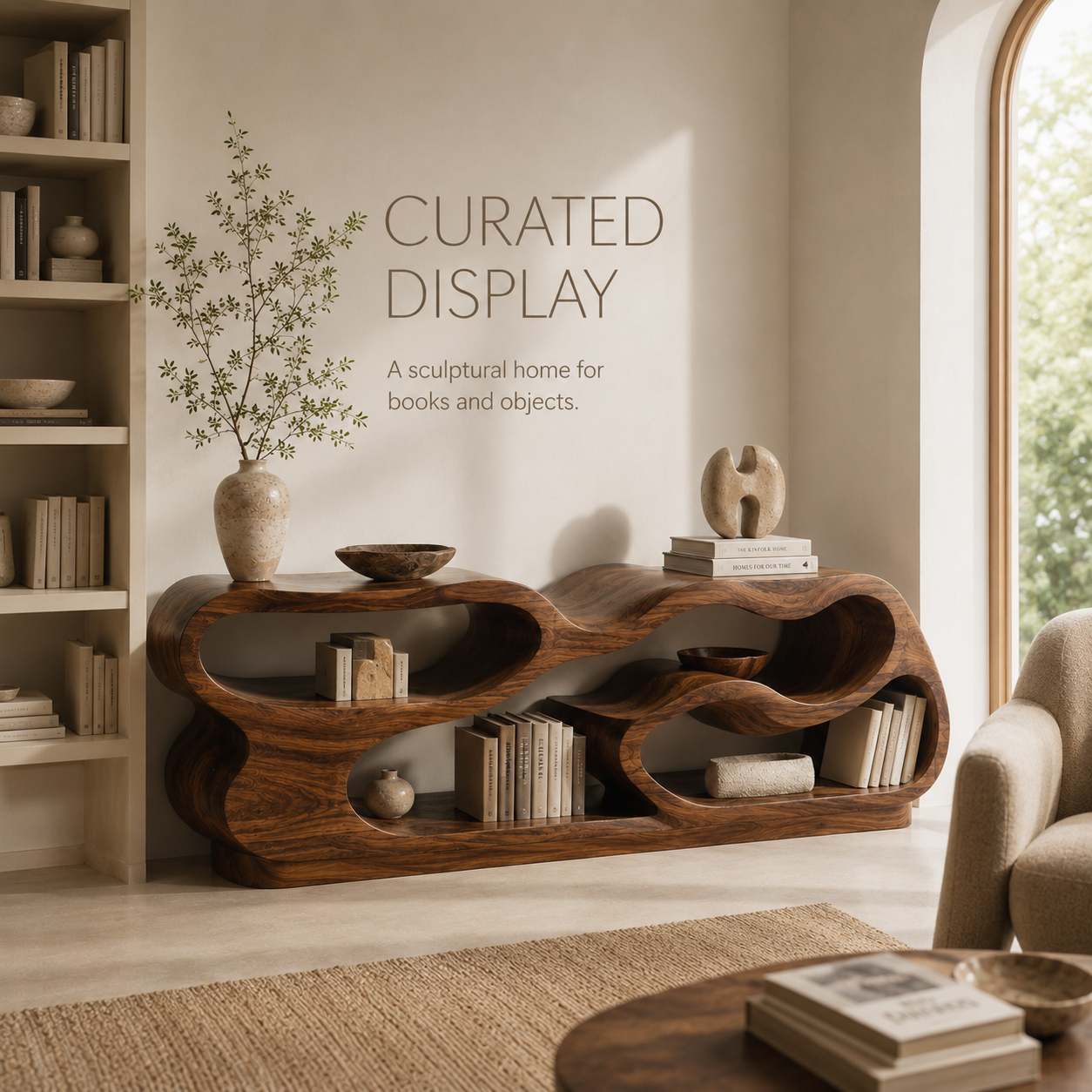 Celine Warm Modern Bookshelf - product image 07