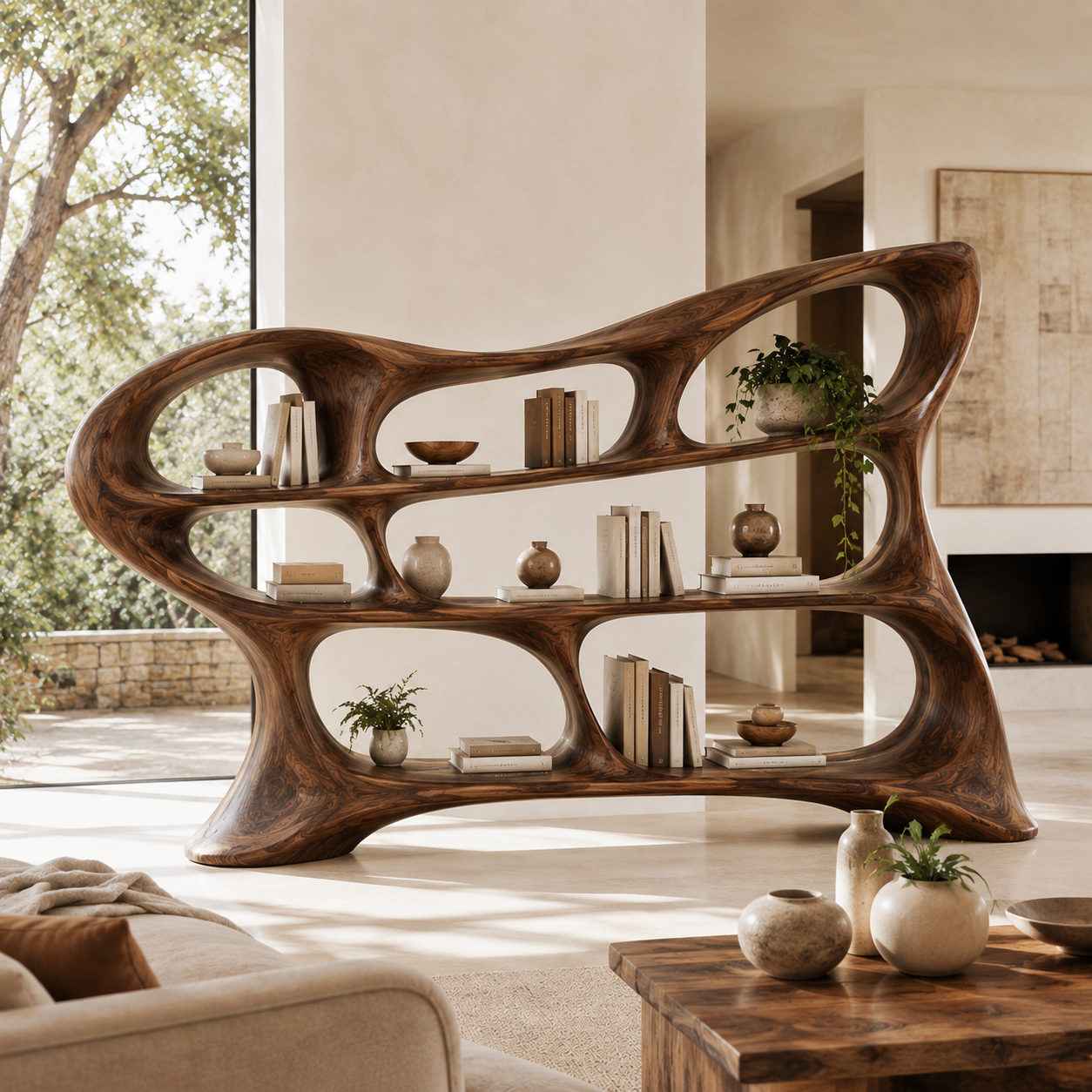 Koa Organic Display Bookshelf - main view