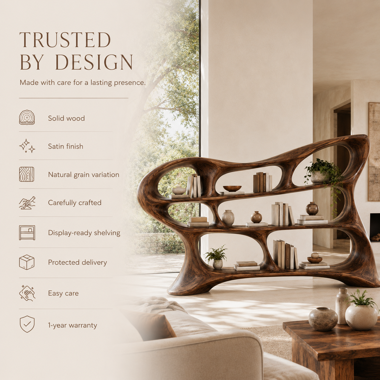 Koa Organic Display Bookshelf - product image 09