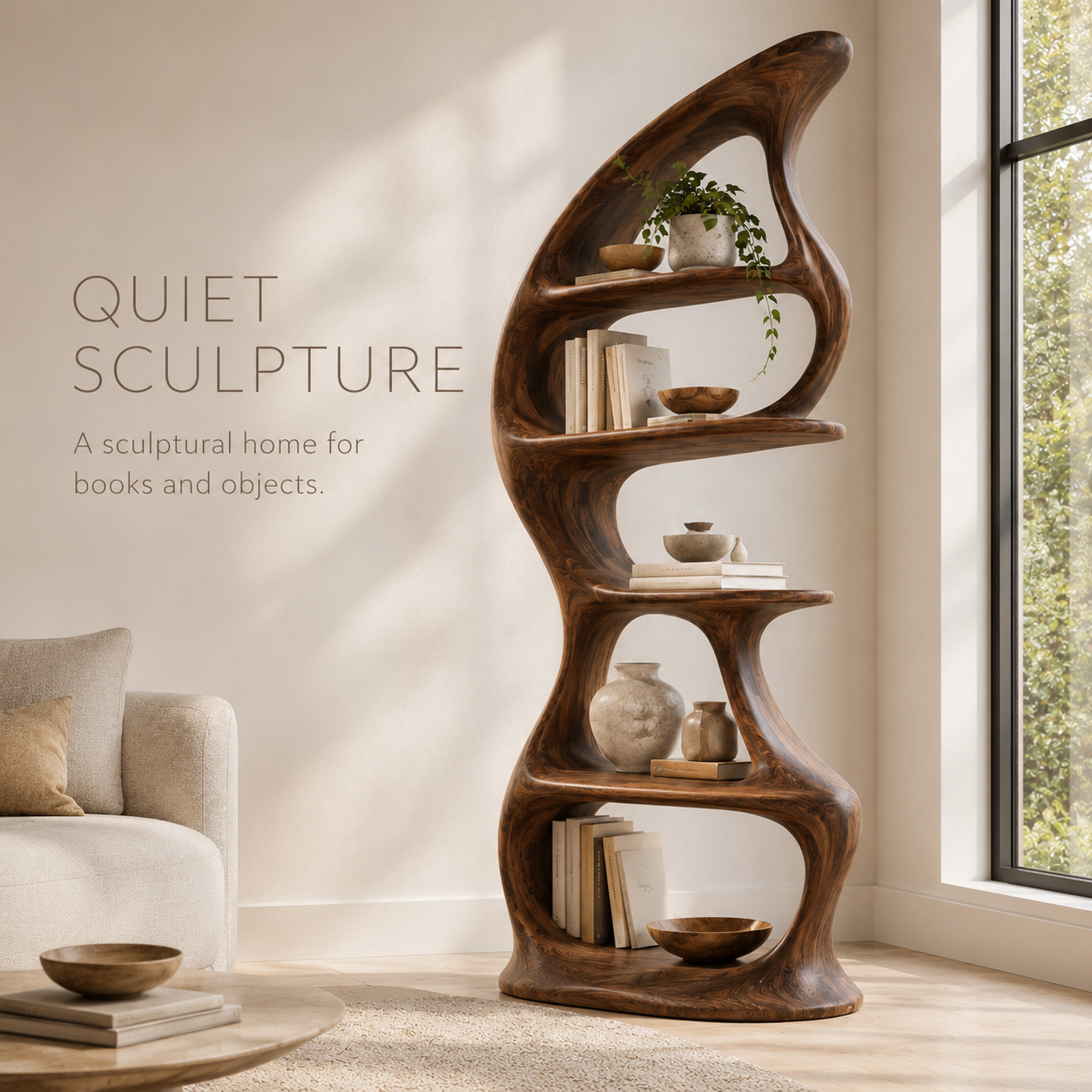 Brisa Sculptural Bookcase - product image 02
