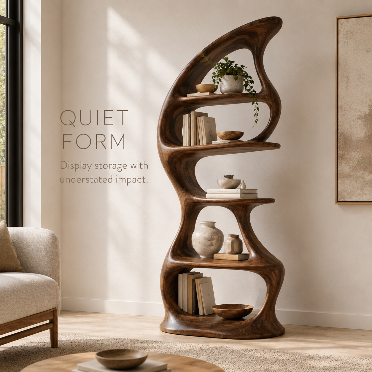 Brisa Sculptural Bookcase - product image 03