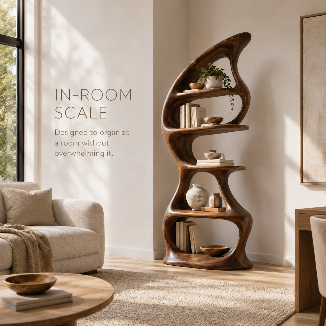 Brisa Sculptural Bookcase - product image 04