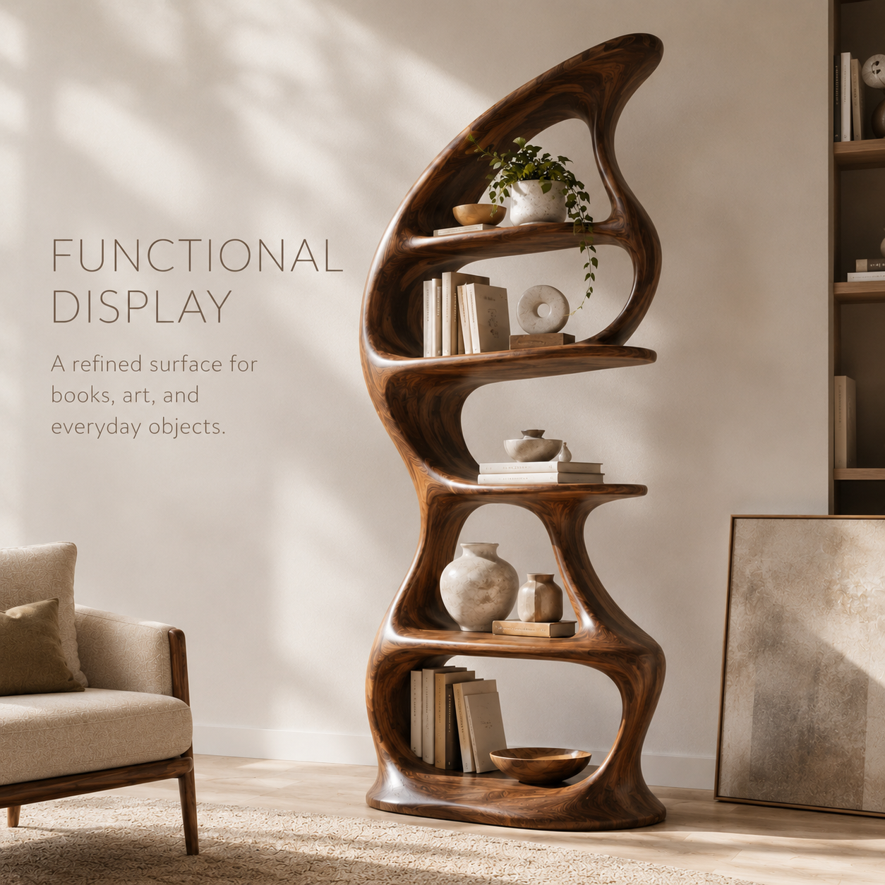 Brisa Sculptural Bookcase - product image 07