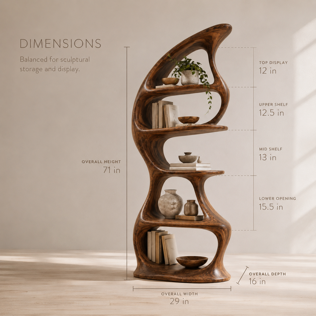 Brisa Sculptural Bookcase - product image 08
