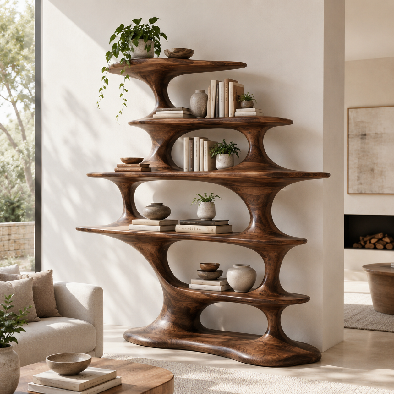 Nola Soft Arch Bookshelf - main view