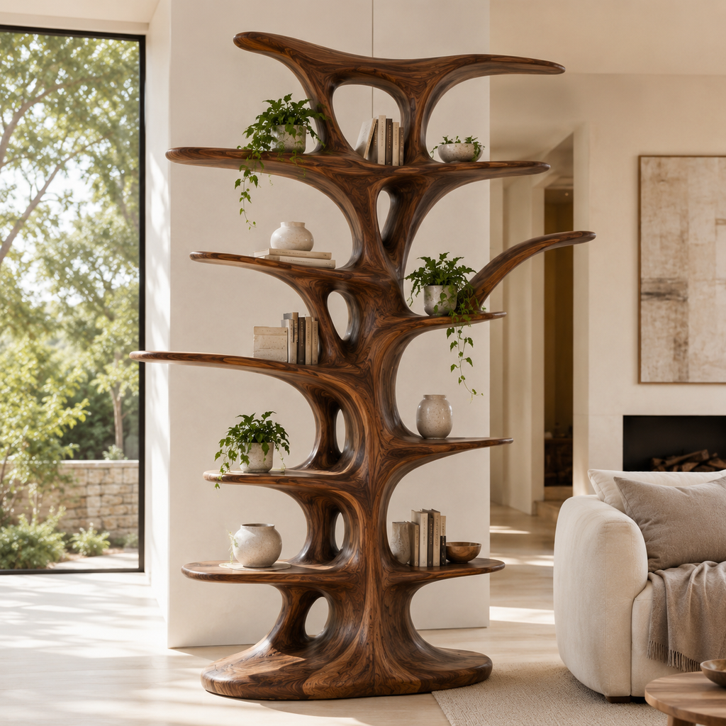 Caldera Organic Wood Bookshelf - main view
