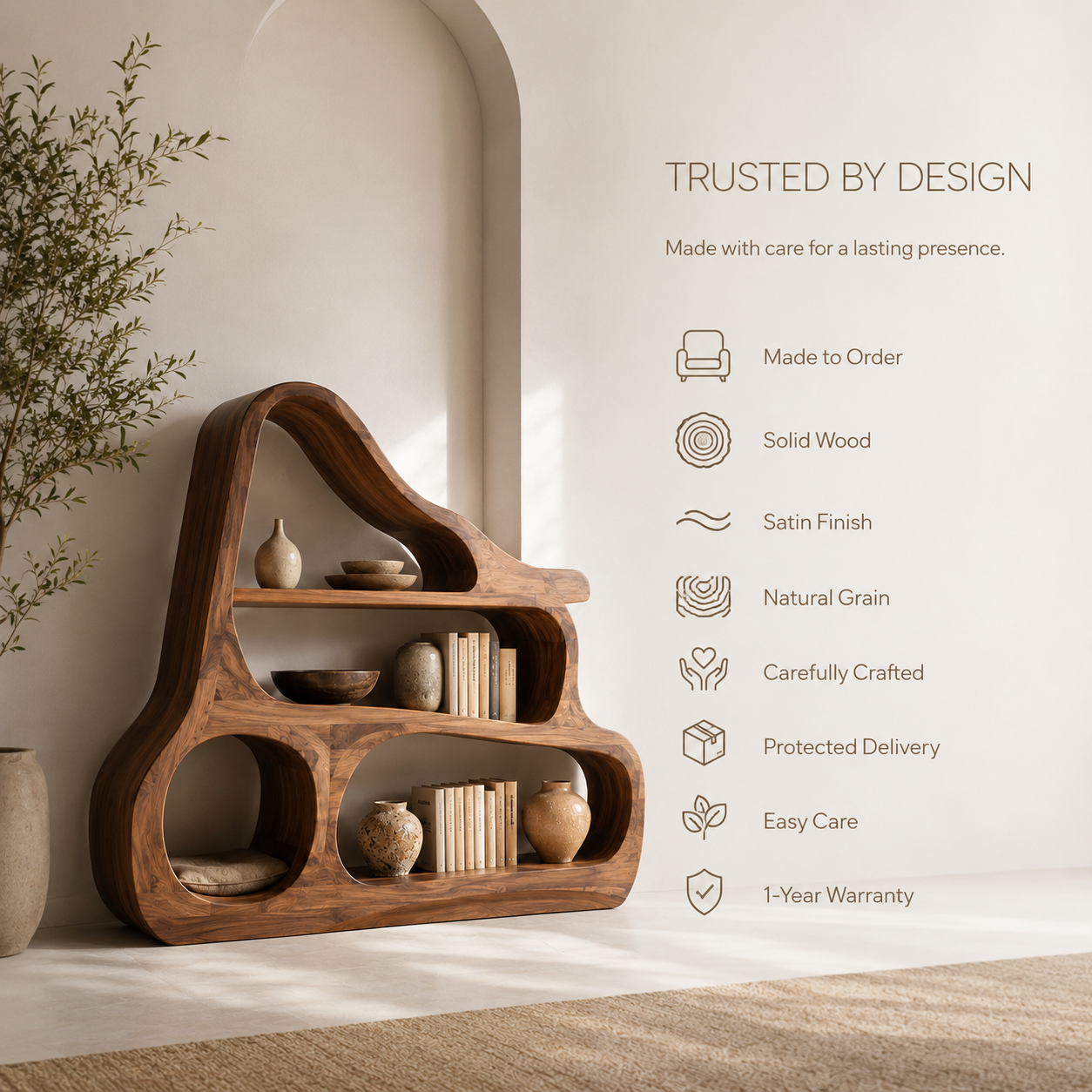 Veyra Soft Curve Bookshelf - product image 09