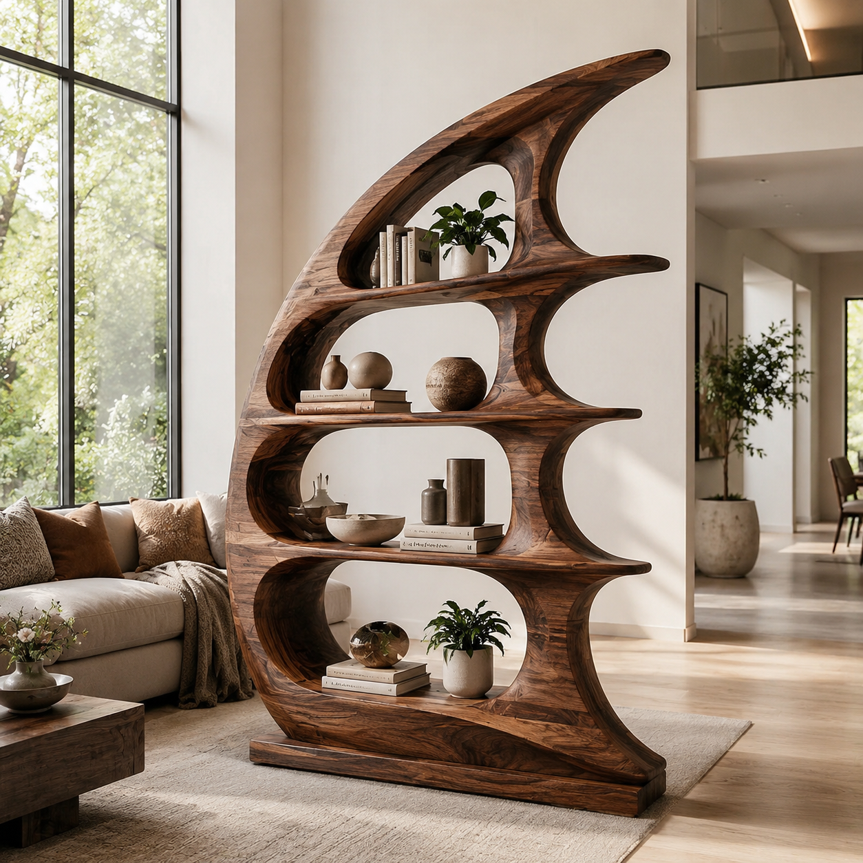 Nolan Arc Wood Bookshelf - main view