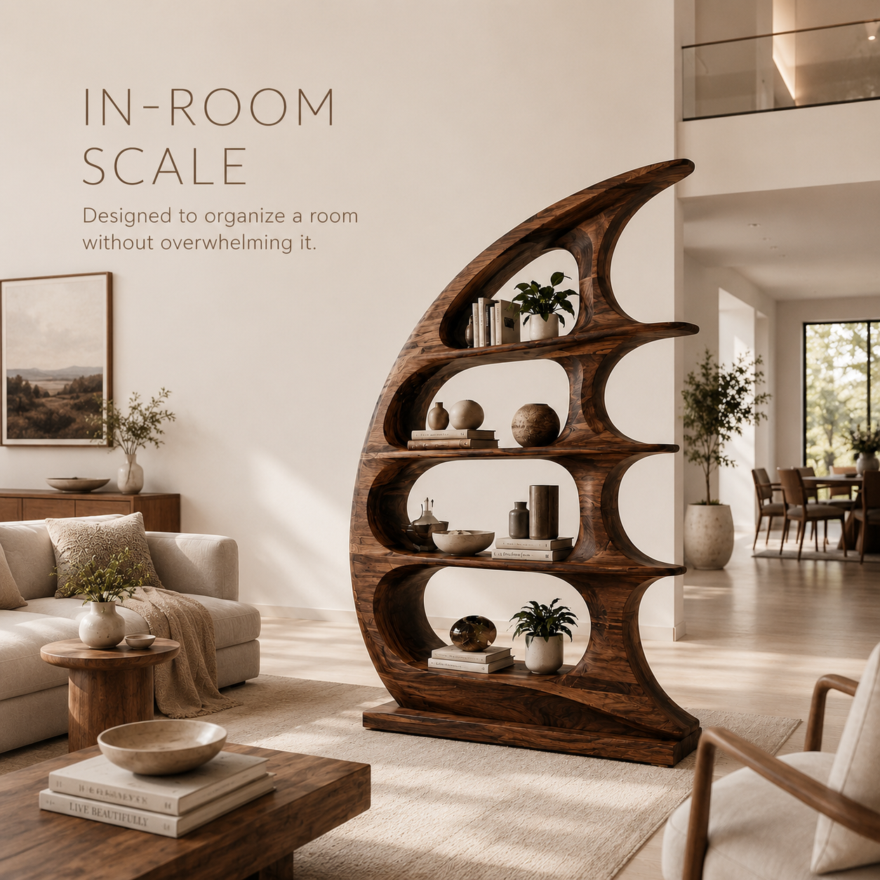 Nolan Arc Wood Bookshelf - product image 04