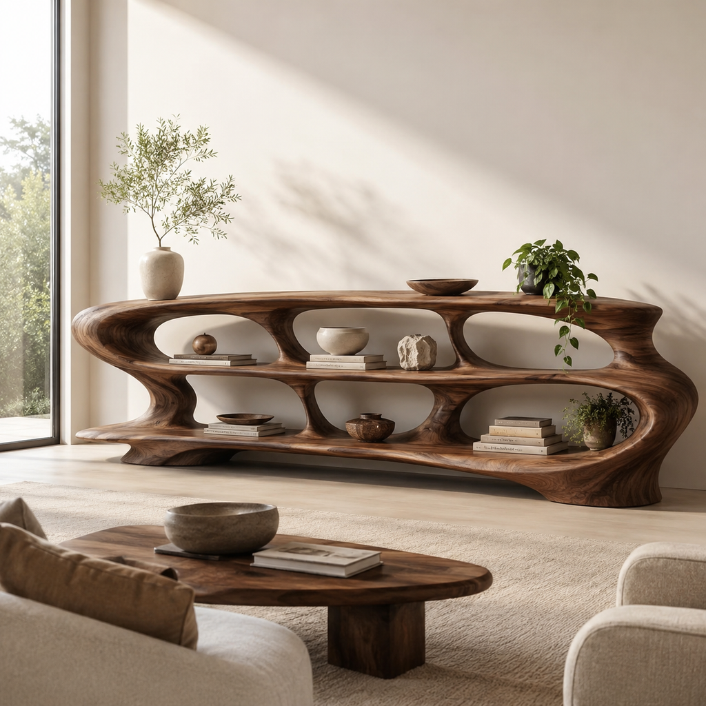 Liora Warm Walnut Bookshelf - main view